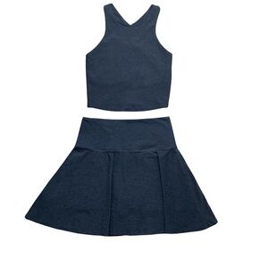 Beyond Yoga Dark Blue Mini Skirt Set